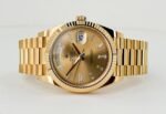 Rolex Day-Date 40 Yellow Gold Champagne Diamond Dial & Fluted Bezel President Bracelet 228238 - - Image 4