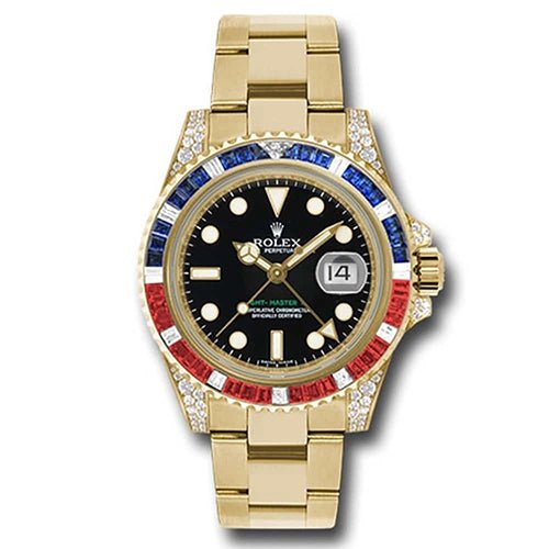 116758SARU.jpg Rolex GMT-Master II 116758SARU 18K Yellow Gold Black Dial - Image 1