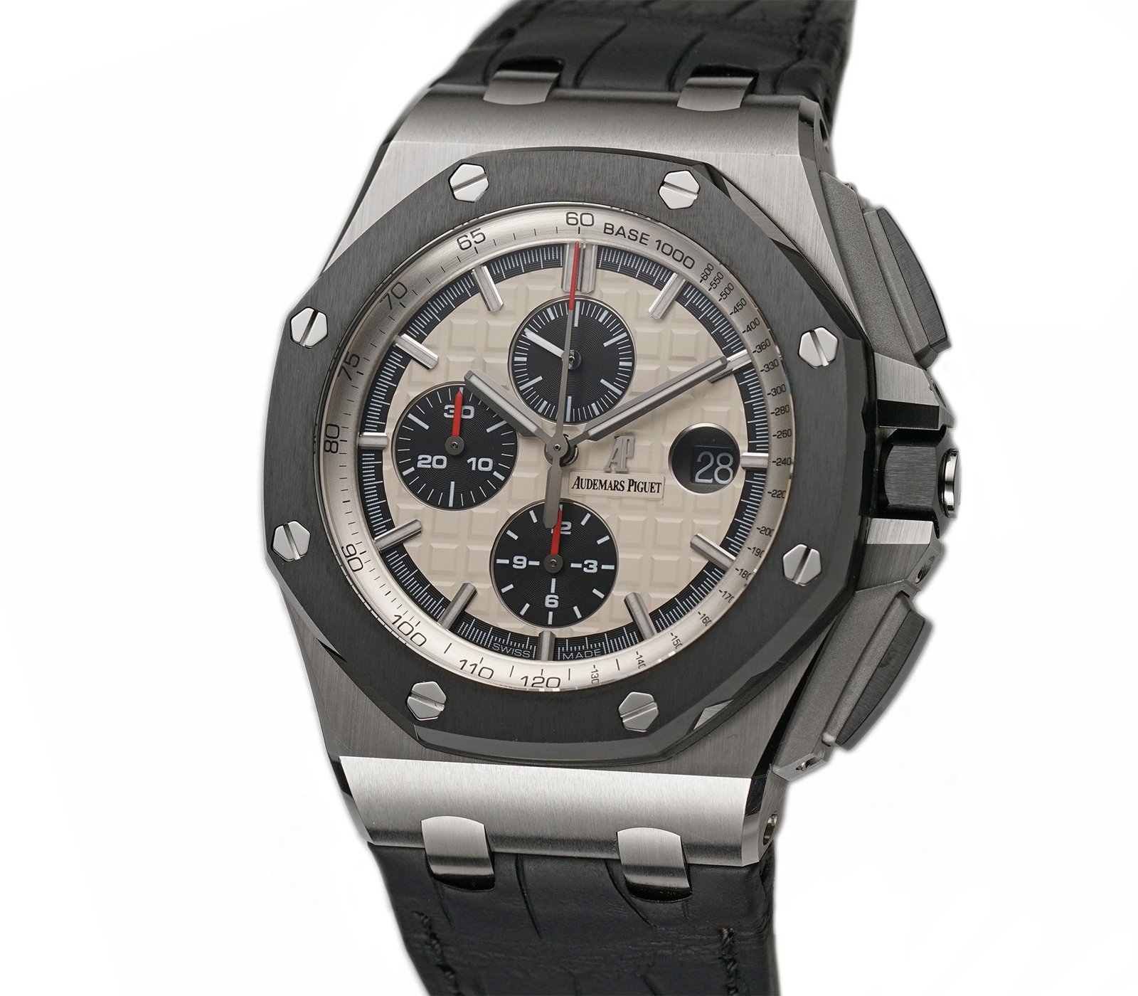 232332.jpg 44mm Chrono Steel Ceramic Bezel Panda Unpolished - Image 1