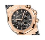 41mm Chronograph 18k Rose Gold Black Dial On Leather - Image 2