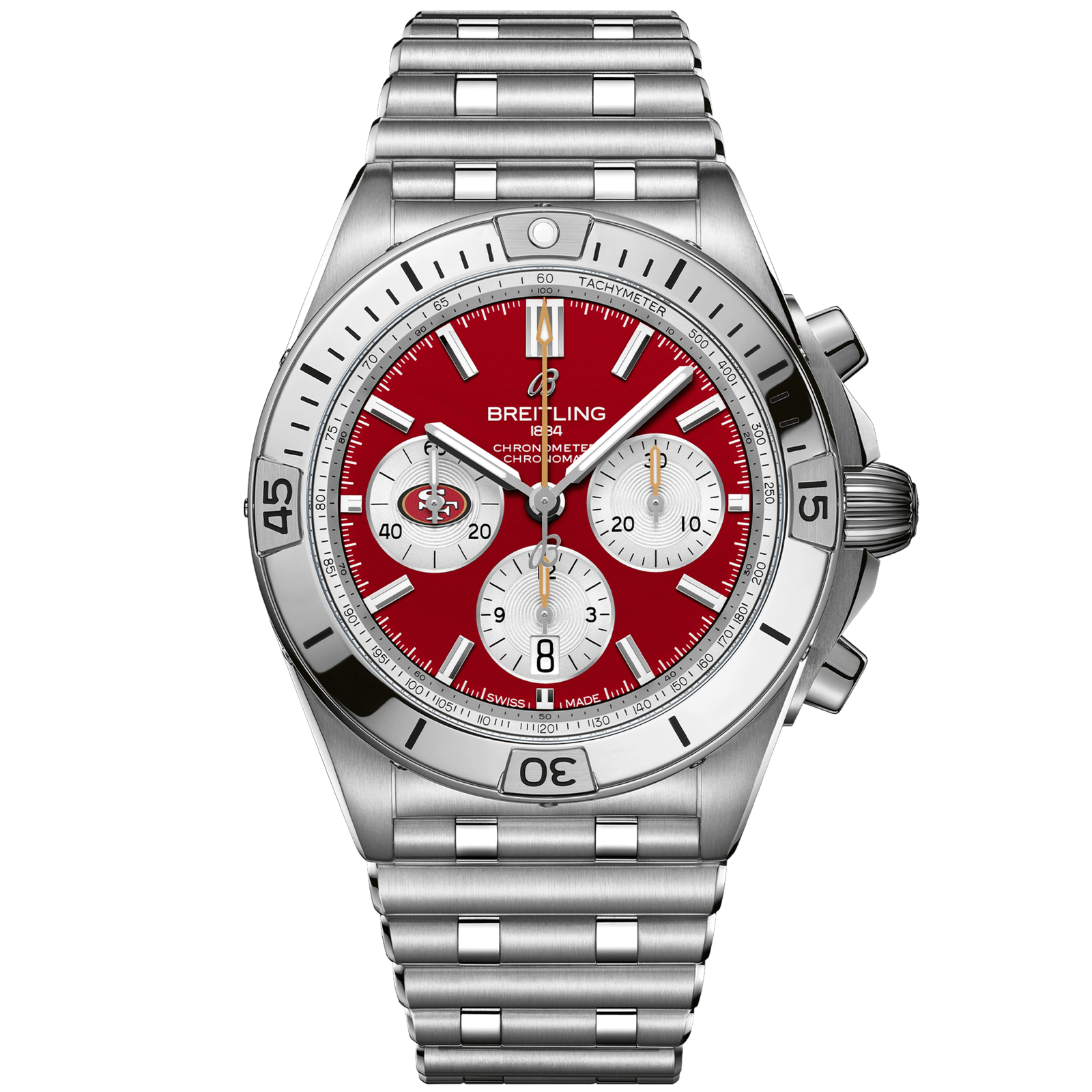 Chronomat_B0142_AB01342B1K1A1_STEEL_SAN_FRANCISCO_49ERS_DIGITAL-scaled-1.png Chronomat B01 42 NFL San Francisco 49ers Edition AB01342B1K1A1 - Image 1