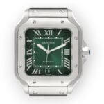 Cartier Santos Large Green Dial Steel Mens Watch WSSA0062 - Image 3