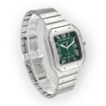 Cartier Santos Large Green Dial Steel Mens Watch WSSA0062 - Image 4