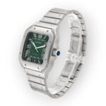 Cartier Santos Large Green Dial Steel Mens Watch WSSA0062 - Image 5