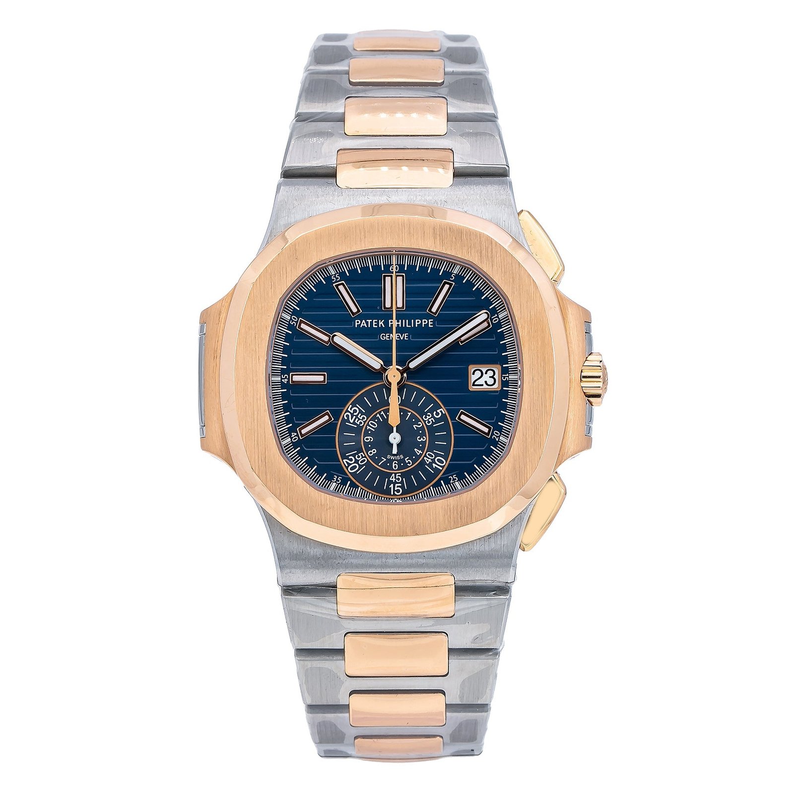 Pre-Owned-Patek-Philippe-Nautilus-59801AR-40MM-Blue-Dial-With-Two-Tone-Bracelet-JD-Watches-NY.jpg Patek Philippe Nautilus 5980/1AR 40MM Blue Dial With Two Tone Bracelet - Image 1