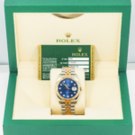 Rolex Datejust 36mm Steel & Rose Gold Fluted Bezel Ref. 116231 with Blue Diamond Dial and Jubilee Bracelet (Year: 2008- 2012) - Image 5