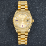 Rolex Day Date II President Yellow Gold Diamond and Ruby Dial 218238 - Image 6