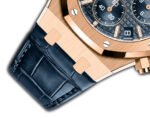 41mm Chronograph 18k Rose Gold Blue Dial On Leather - Image 4