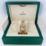 Rolex Day-Date 40 Yellow Gold Champagne Diamond Dial & Diamond Bezel President Bracelet 228348RBR - - Image 3