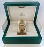 Rolex Day-Date 41 Yellow Gold Champagne Diamond Dial & Fluted Bezel President Bracelet - 218238 - Image 2